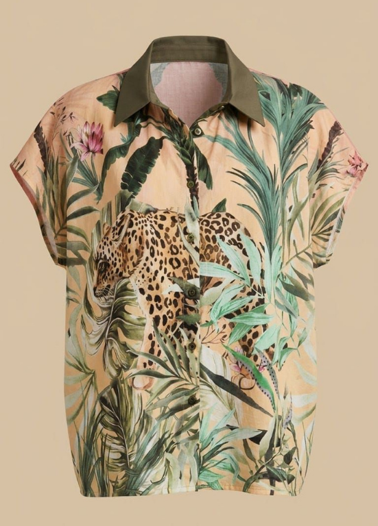 BLUSA FRESCA COM ESTAMPADO JUNGLE - ALIBY