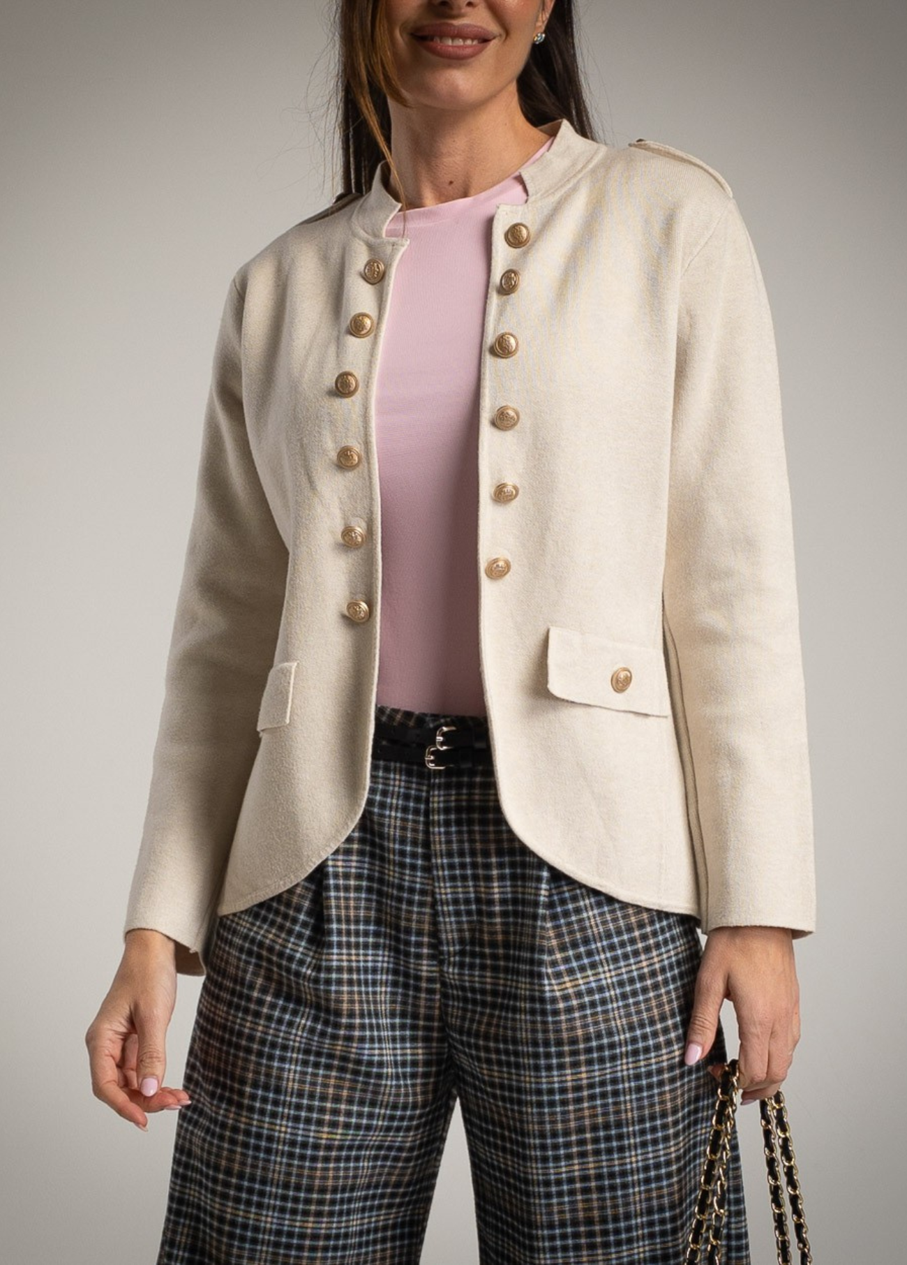 BLAZER MALHA COM BOTÕES MILITARES - ALBANOS