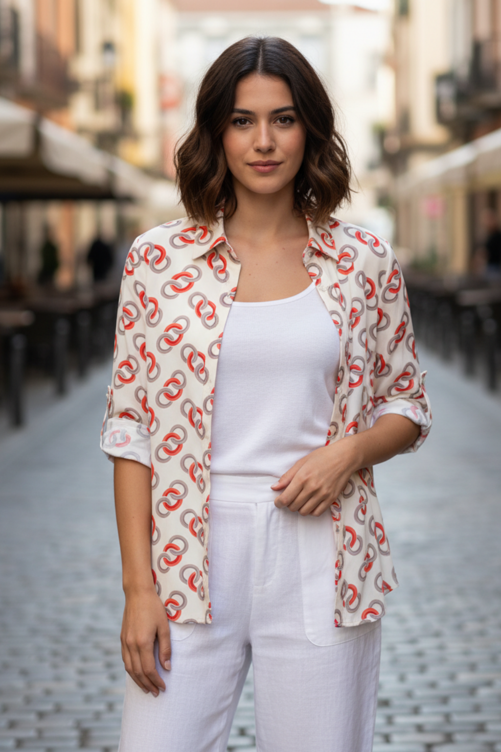 CAMISA TECIDO FLUIDO ESTAMPADA - ALIBY