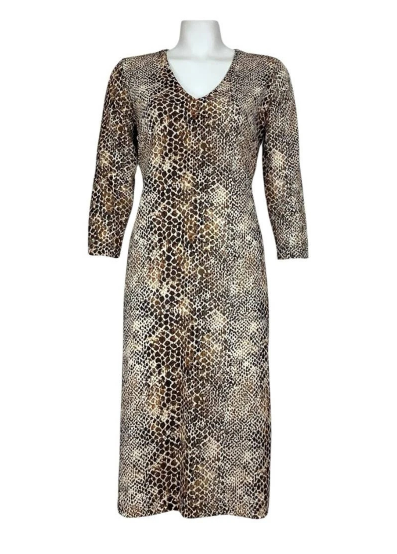 VESTIDO MIDI ESTAMPADO SERPENTE - ADET