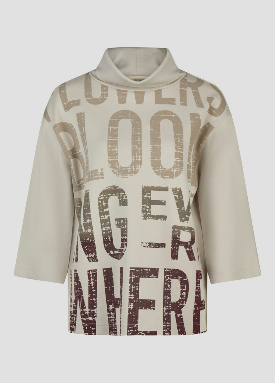 CAMISOLA DE MALHA SUPER SOFT ESTAMPADO LETTERING À FRENTE - BARBARA LEBEK