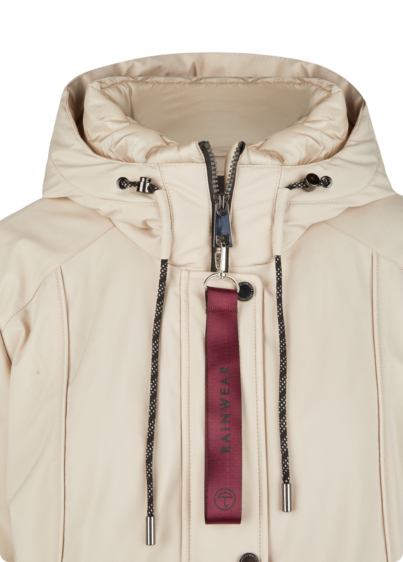 PARKA IMPERMEÁVEL BEGE COM CAPUZ - BARBARA LEBEK