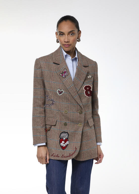BLAZER XADREZ COM PATCHES - LOLA CASADEMUNT