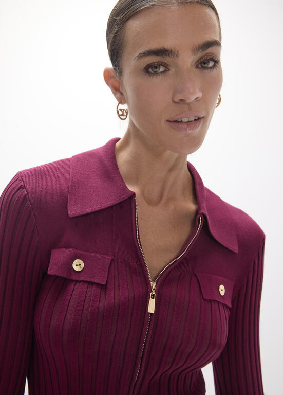 CARDIGAN DE MALHA COM FECHO ZIPPER LC - LOLA CASADEMUNT