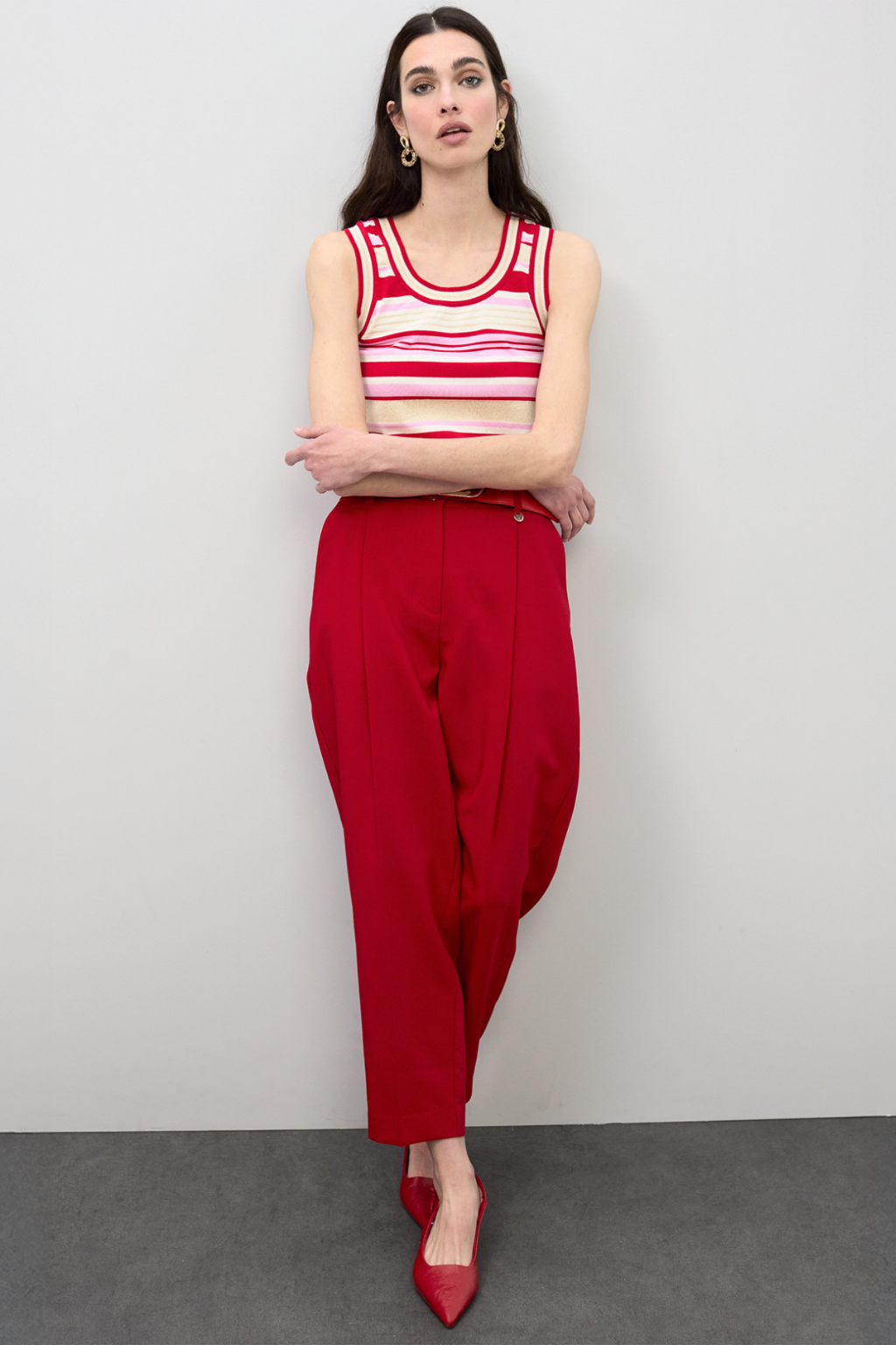 TOP DE RISCAS TRICOLOR- LOLA CASADEMUNT
