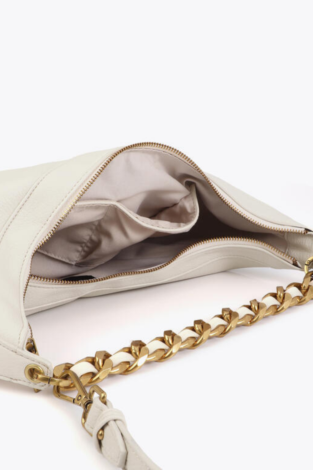 BOLSA MEIA-LUA COM LC ANIMAL E CORRENTE - LOLA CASADEMUNT