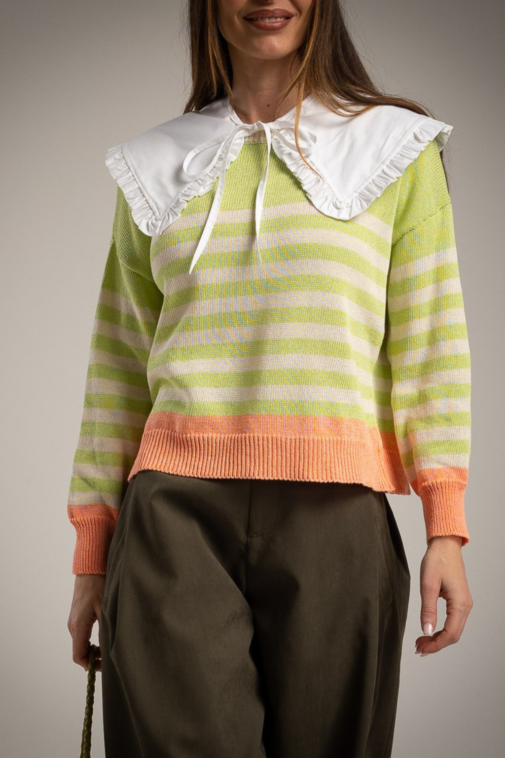 CAMISOLA DE MALHA ÀS RISCAS - ALBANO'S