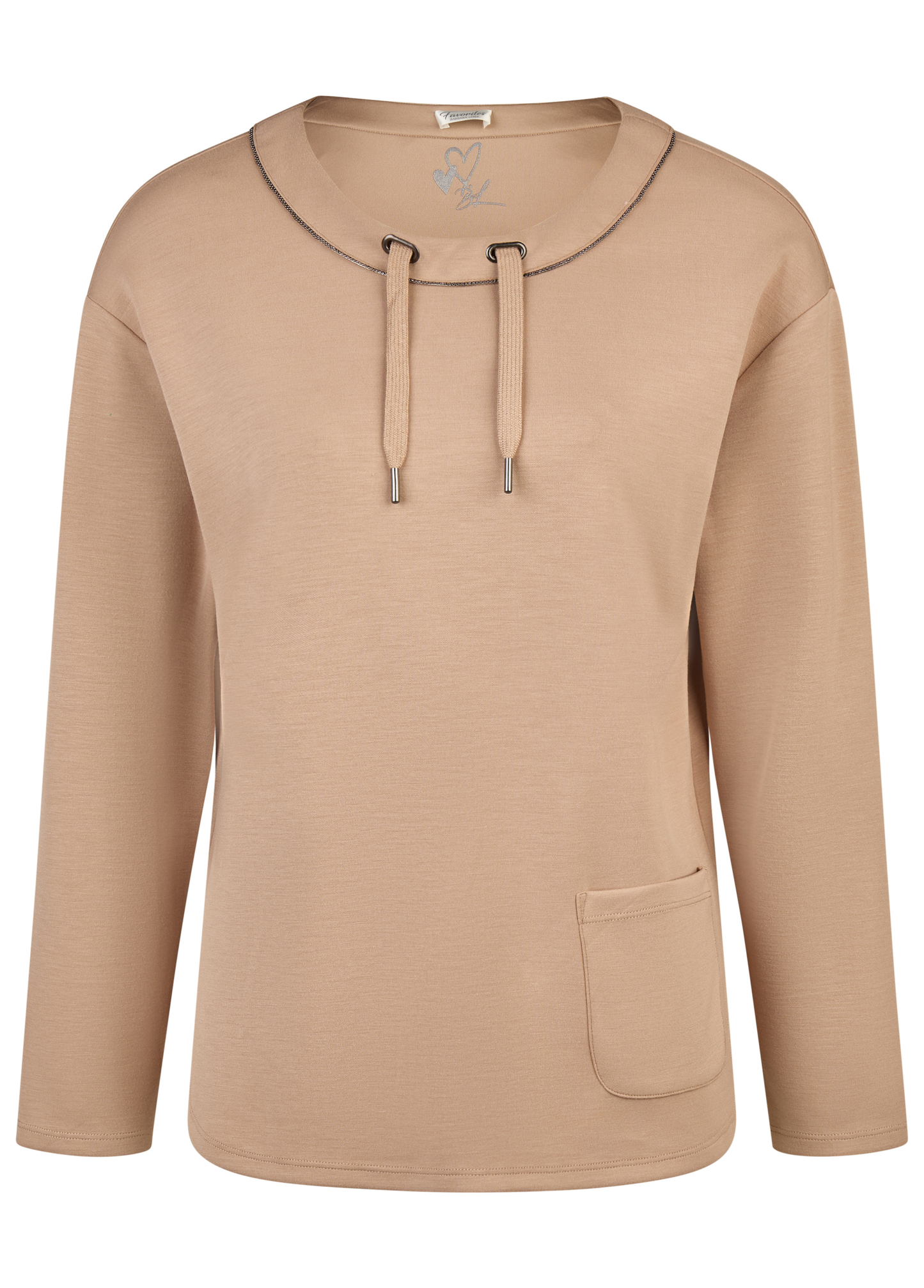 CAMISOLA COM CORDÕES DETALHADOS E BOLSO FRONTAL - BARBARA LEBEK