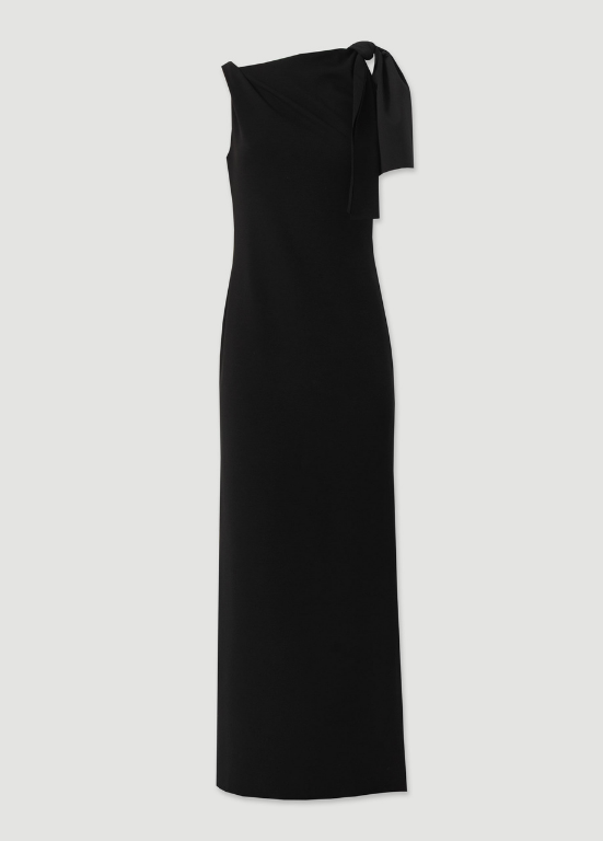 VESTIDO DE MALHA EM ALGODÃO COM ASSIMETRIA E DRAPEADO - FERRACHE