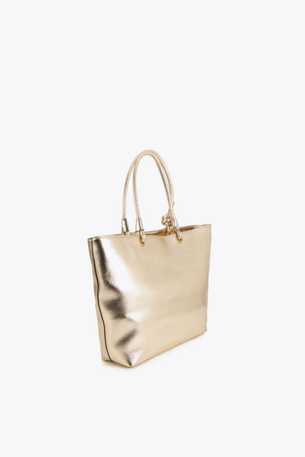 SHOPPER DOURADA DESESTRUTURADO COM LOGOTIPO OVAL EM RELEVO - LOLA CASADEMUNT