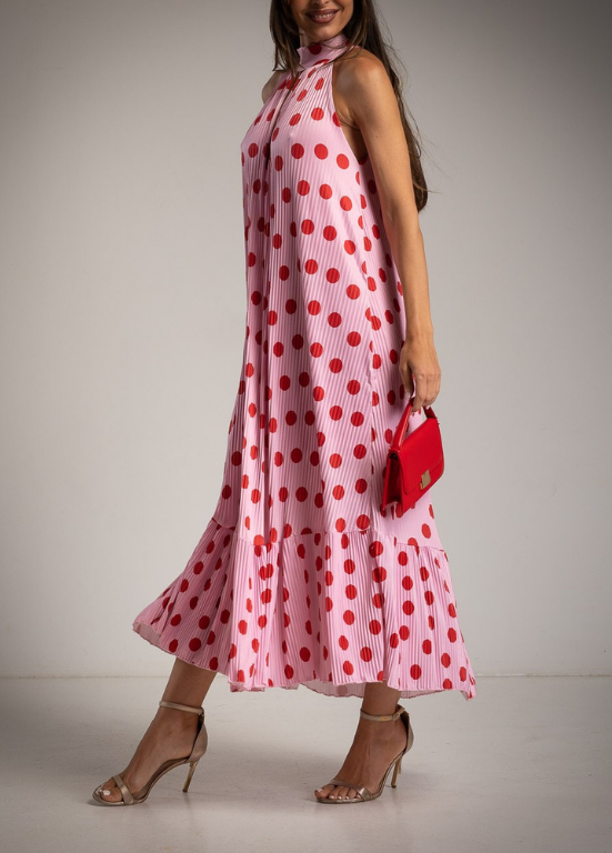 VESTIDO PLISSADO BOLINHAS - ALIBY