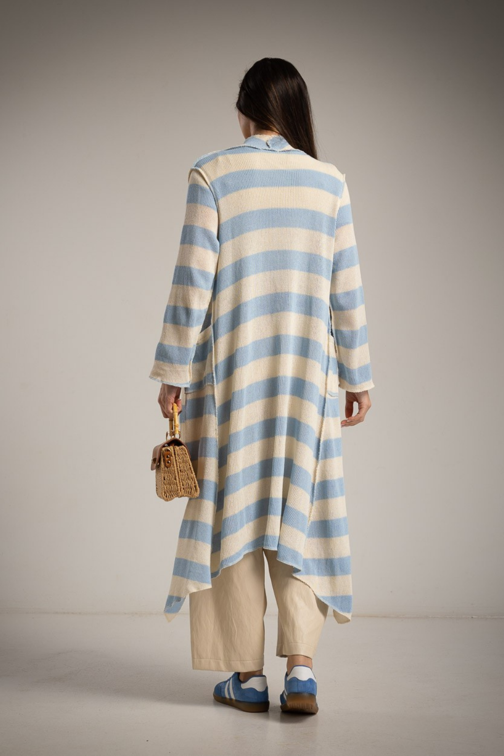 CARDIGAN COMPRIDO RISCAS - ALBANO'S