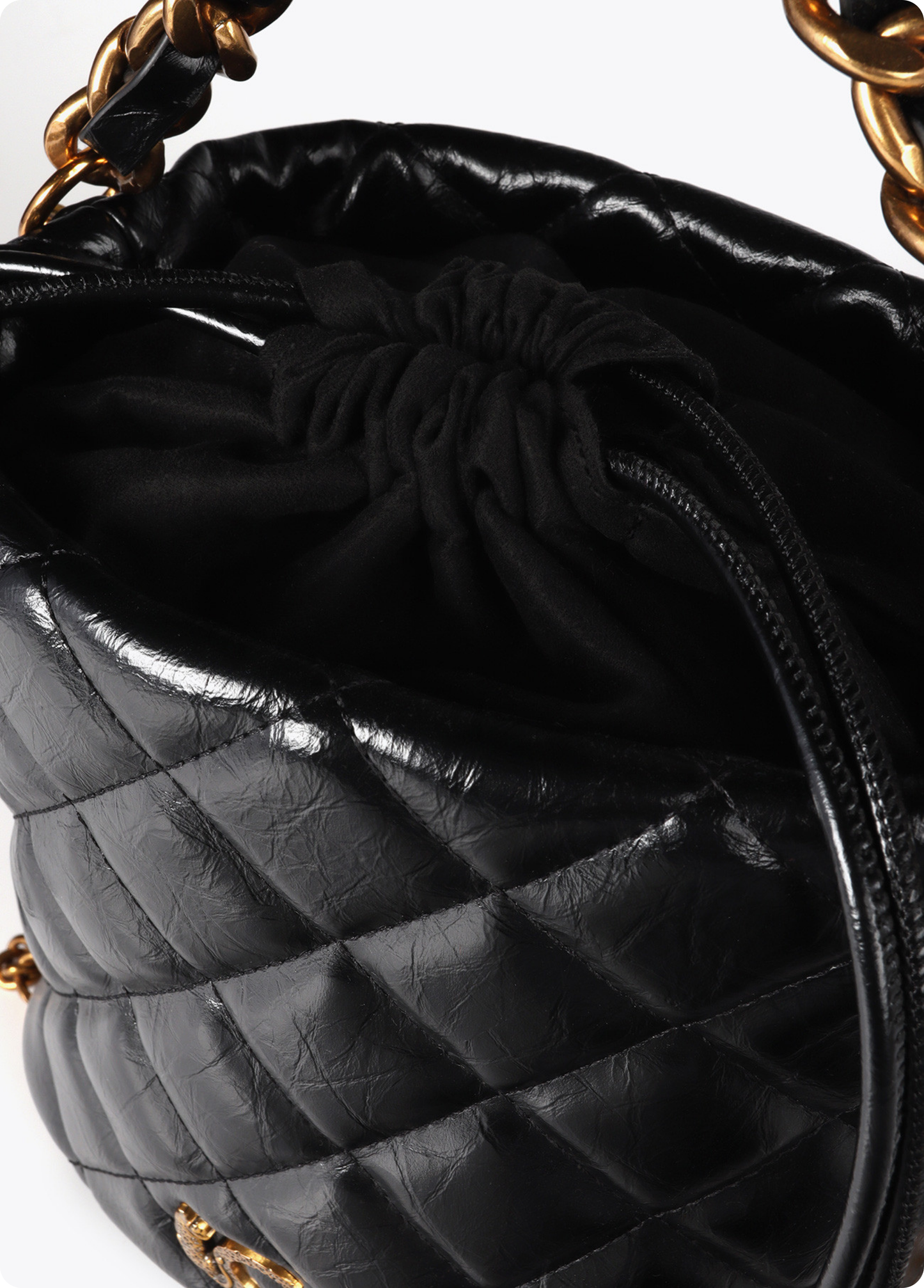 BOLSA SACO ACOLCHOADA COM LOGO LC LEOPARDO - LOLA CASADEMUNT