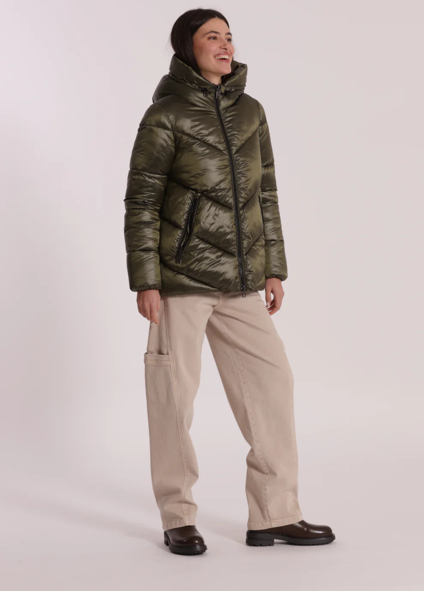 PARKA VERDE MILITAR COM CAPUZ - MIMI MUA