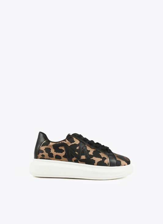 SNEAKERS ANIMAL PRINT COM ATACADORES OURO - LOLA CASADEMUNT
