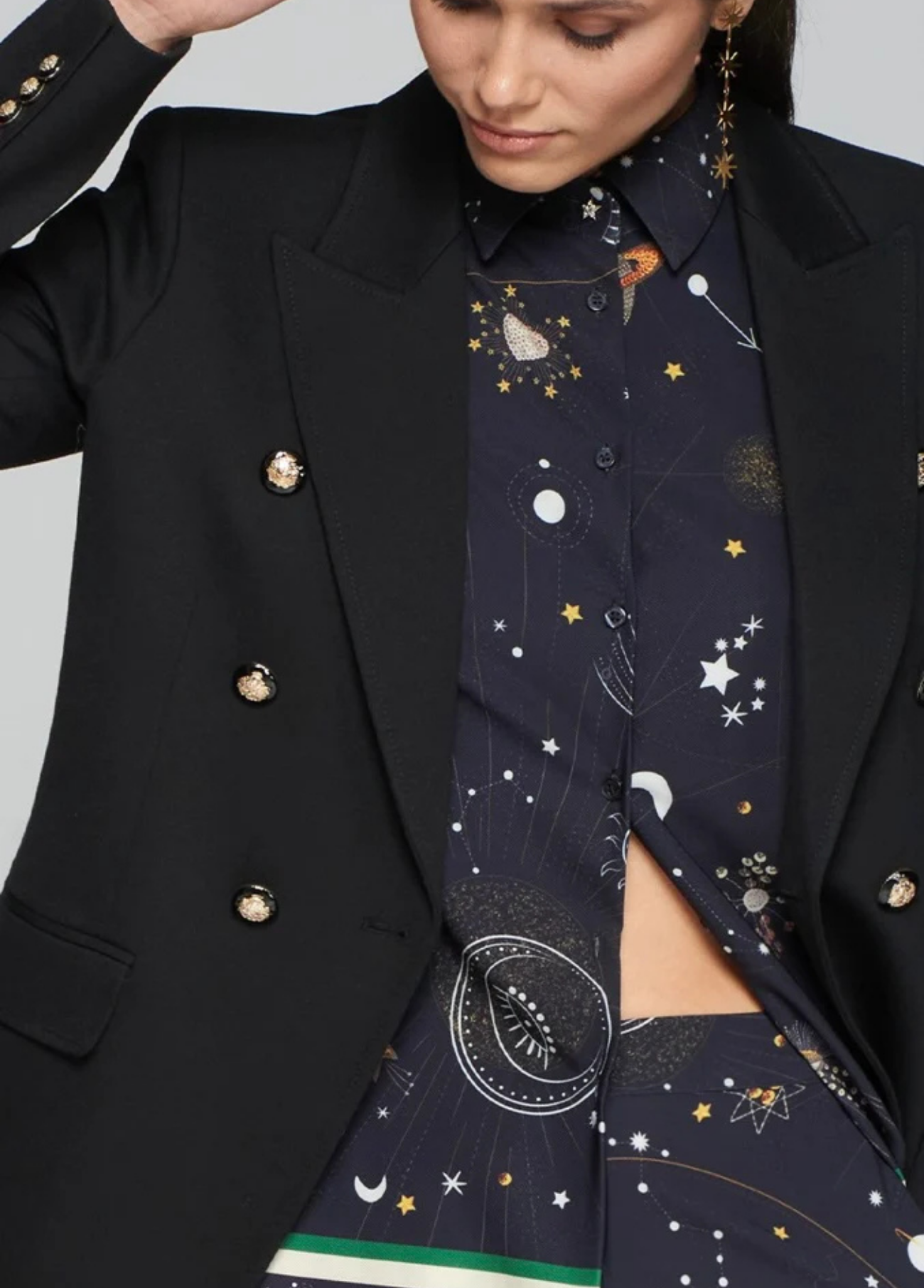 BLAZER PRETO MALHA ELÁSTICA - VILAGALLO