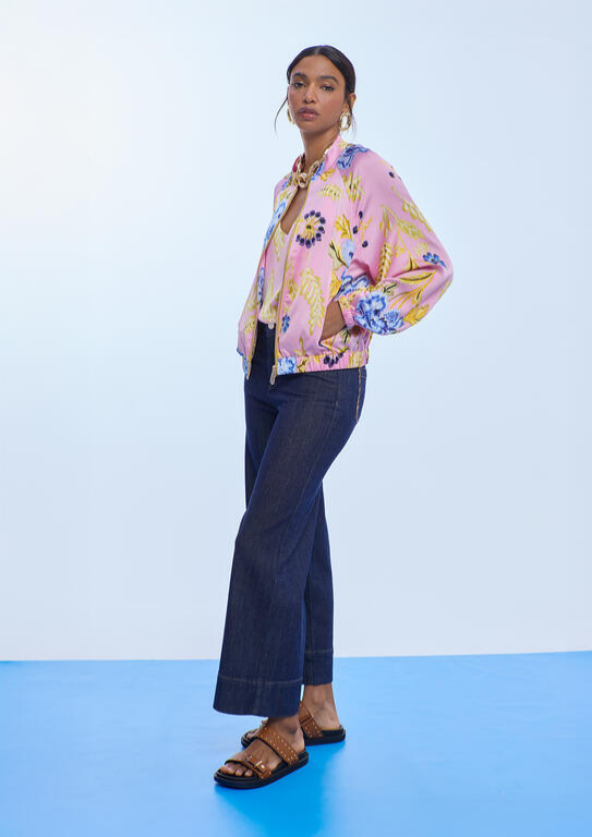 BOMBER DE CETIM FLORAL - LOLA CASADEMUNT