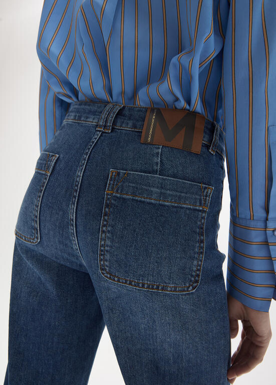 JEANS CINTURA SUBIDA, FALRE COM BOLSOS MAITE - LOLA CASADEMUNT