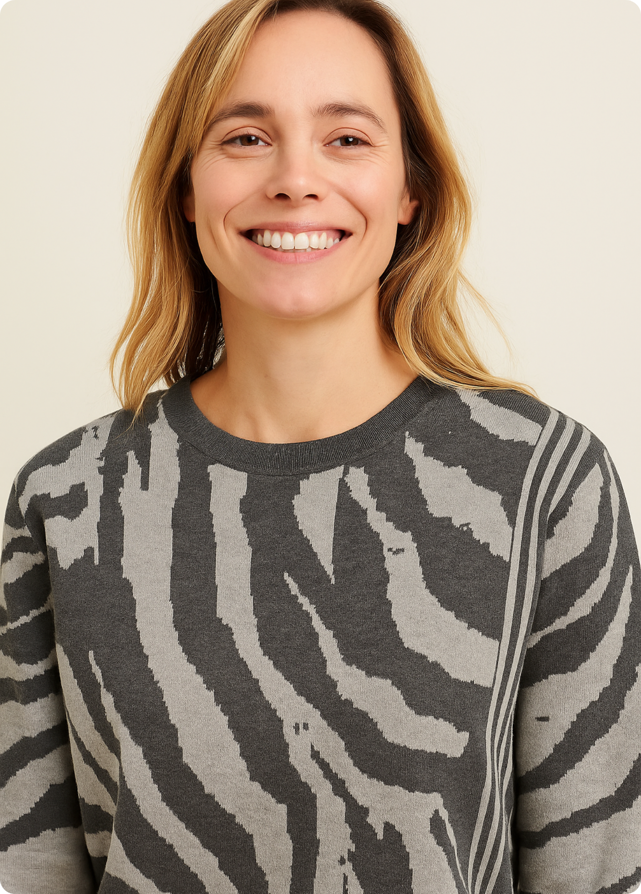 CAMISOLA DE MALHA ESTAMPADO ZEBRADO - BARBARA LEBEK