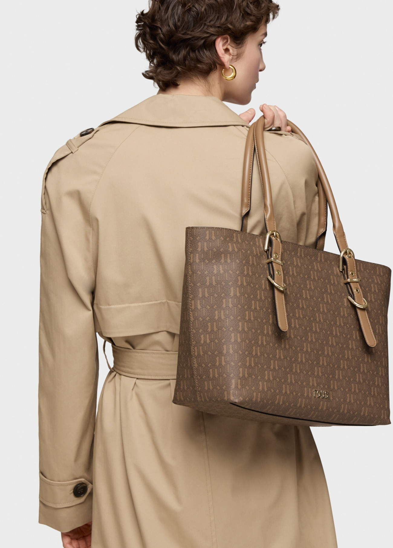 MALA TOTE BAG GRANDE TERRA TOUS BUCKLES SILHOUETTE - TOUS
