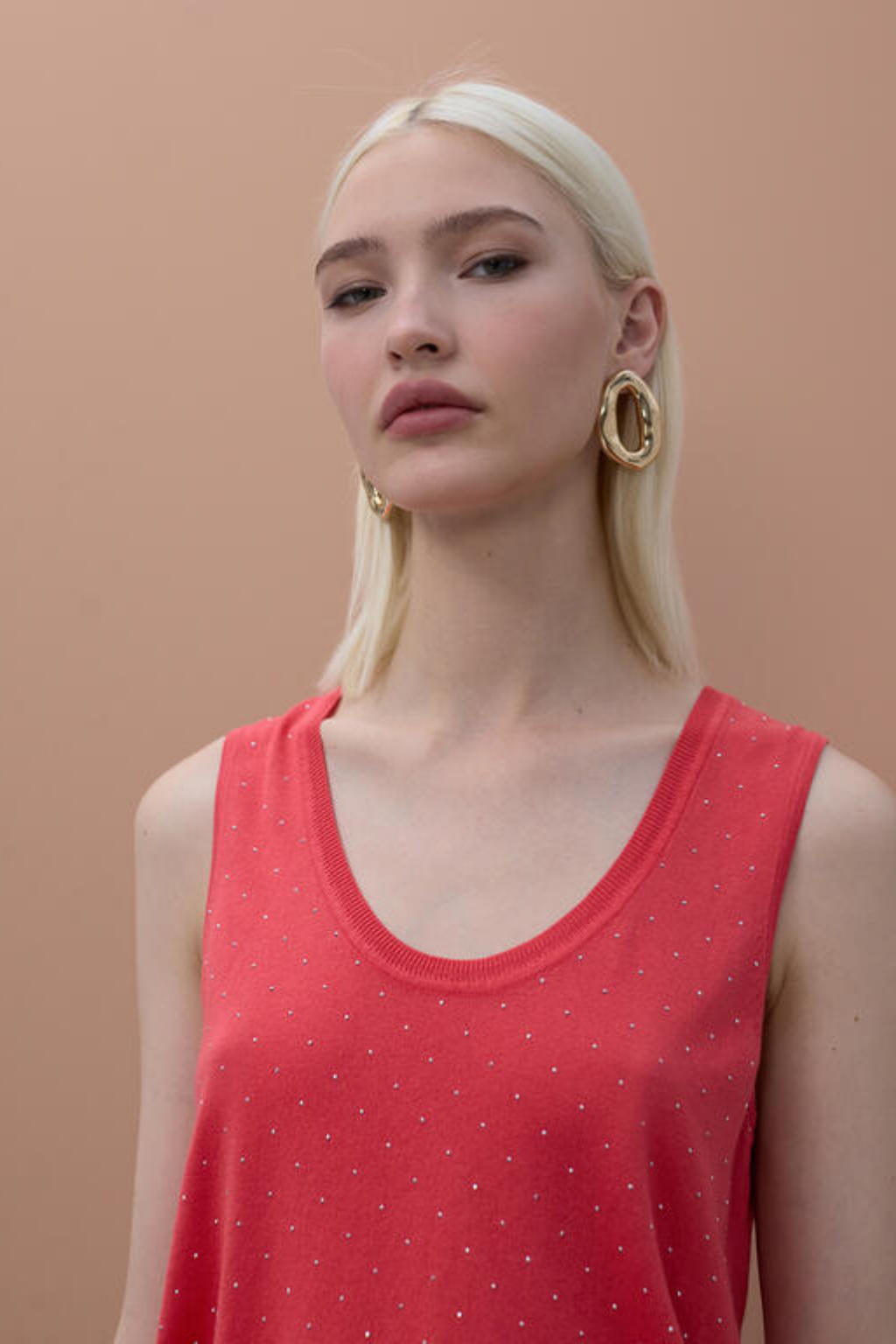 TOP DE ALÇAS EM MALHA COM STRASS - LOLA CASADEMUNT