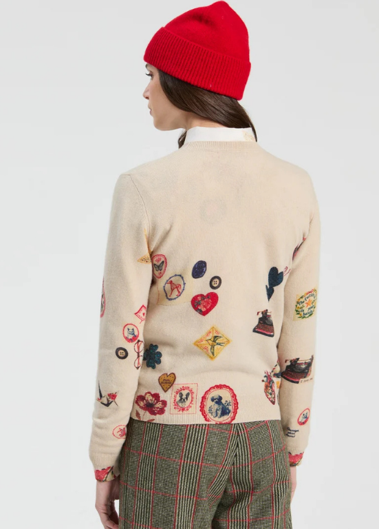 SUÉTER TRICOTADA COM ESTAMPADO VINTAGE - VILAGALLO
