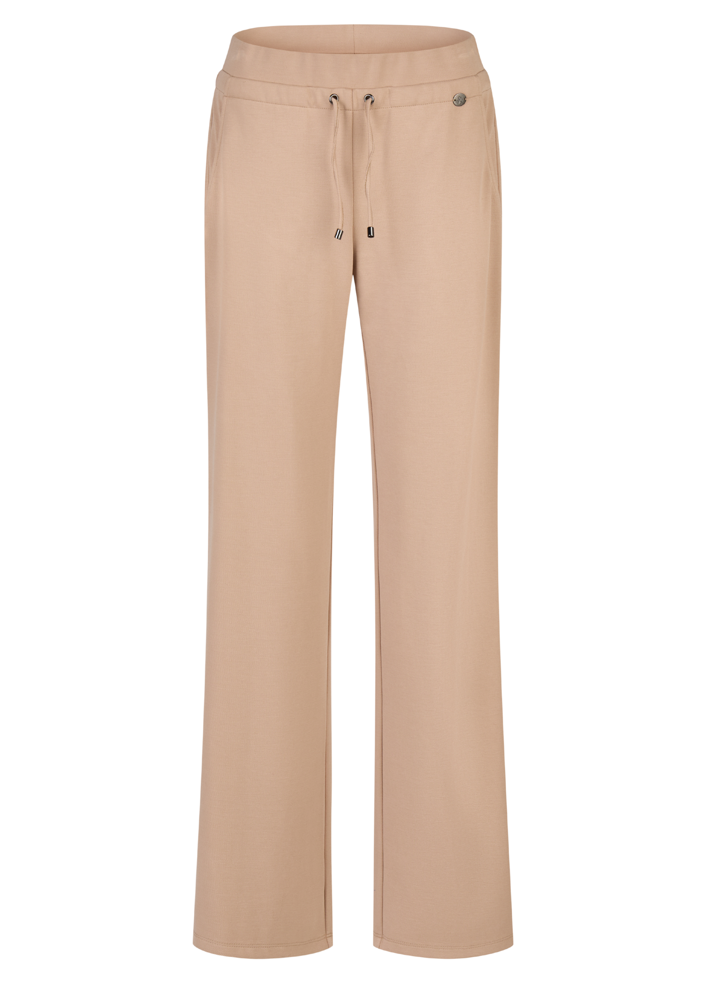 CALÇAS BEGE COM ELÁSTICO E CORDÕES - BARBARA LEBEK