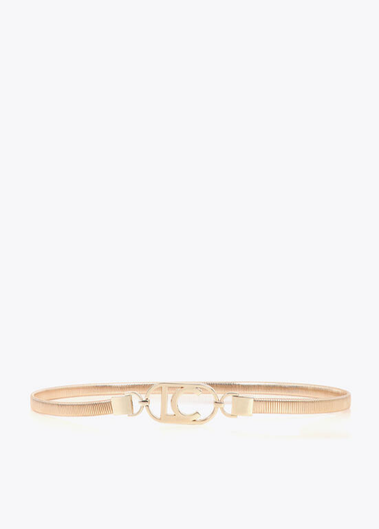 CINTO FINO DOURADO COM MONOGRAMA LC - LOLA CASADEMUNT