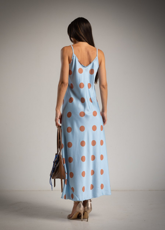 VESTIDO MAXI COM BOLINHAS - ALIBY