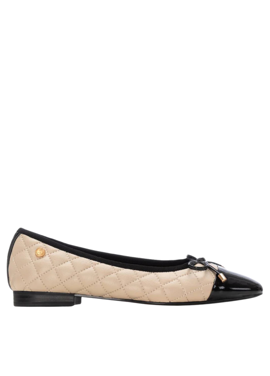 SABRINA BEGE E PRETO COM LAÇO - XTI SHOES