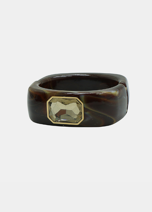 PULSEIRA EM ACRÍLICO COM PEDRA BRILHANTE NO TOPO - ALIBY