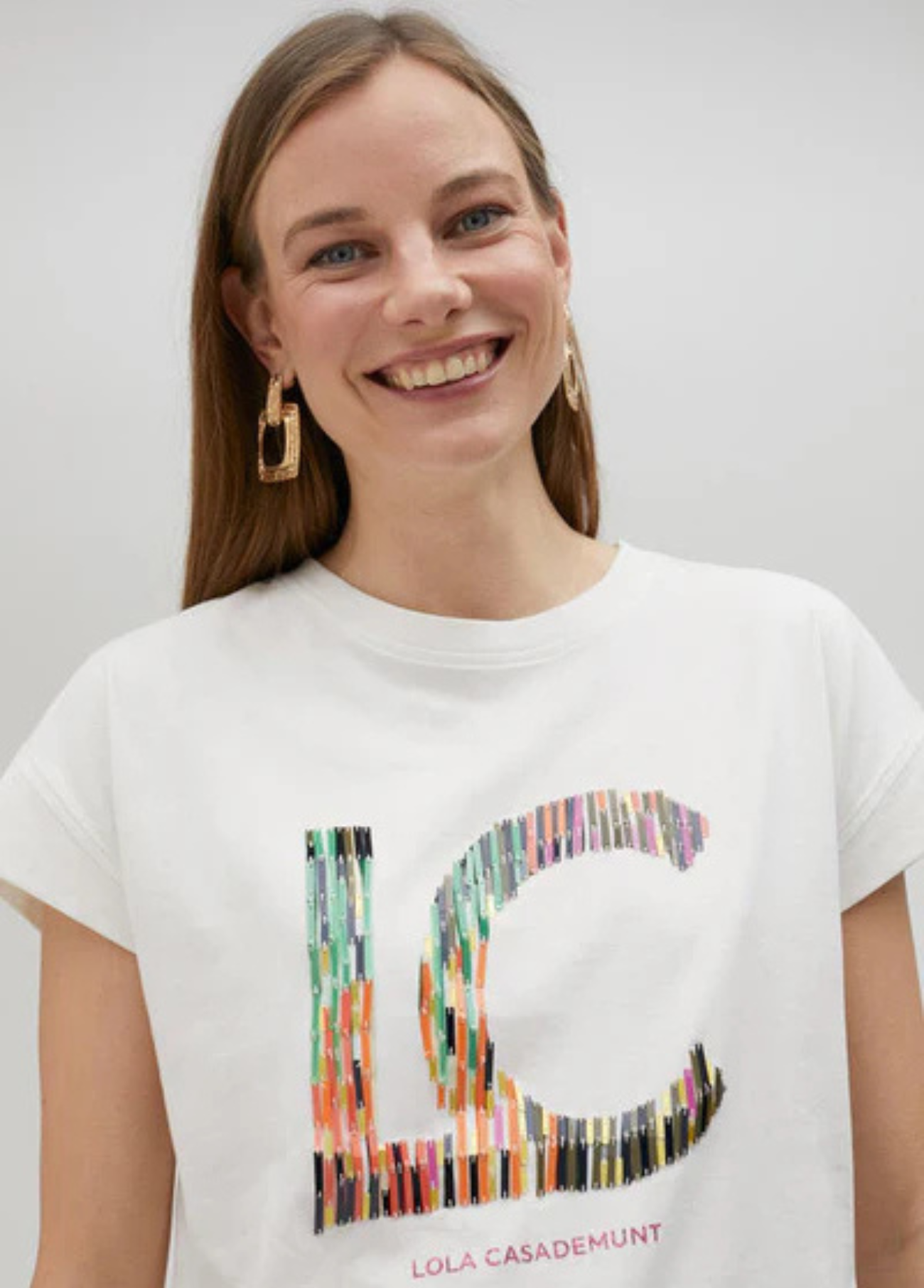T-SHIRT PAETÊS MULTICOLOR - LOLA CASADEMUNT