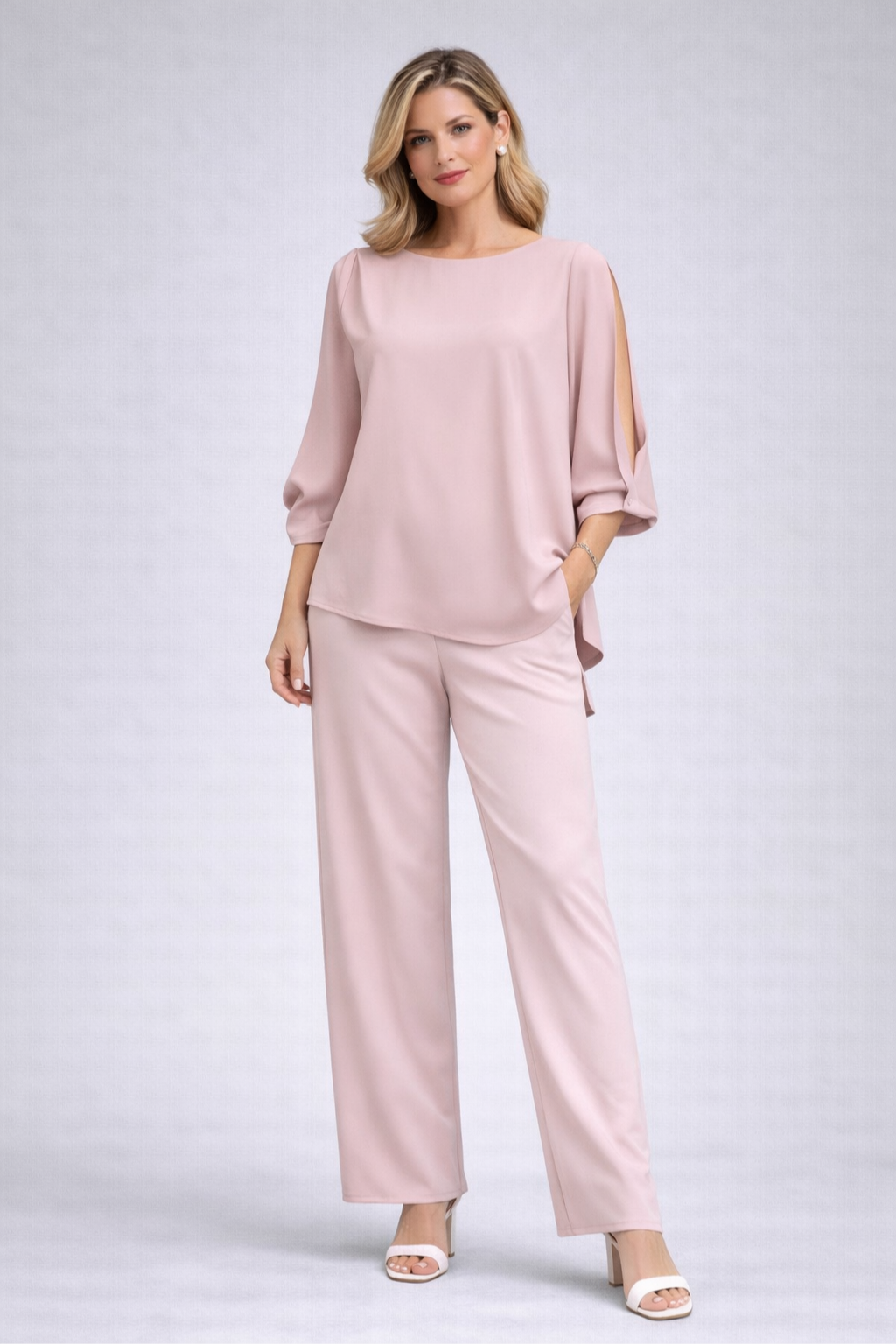 CALÇAS LISAS CONJUNTO ELEGANTE - ADET