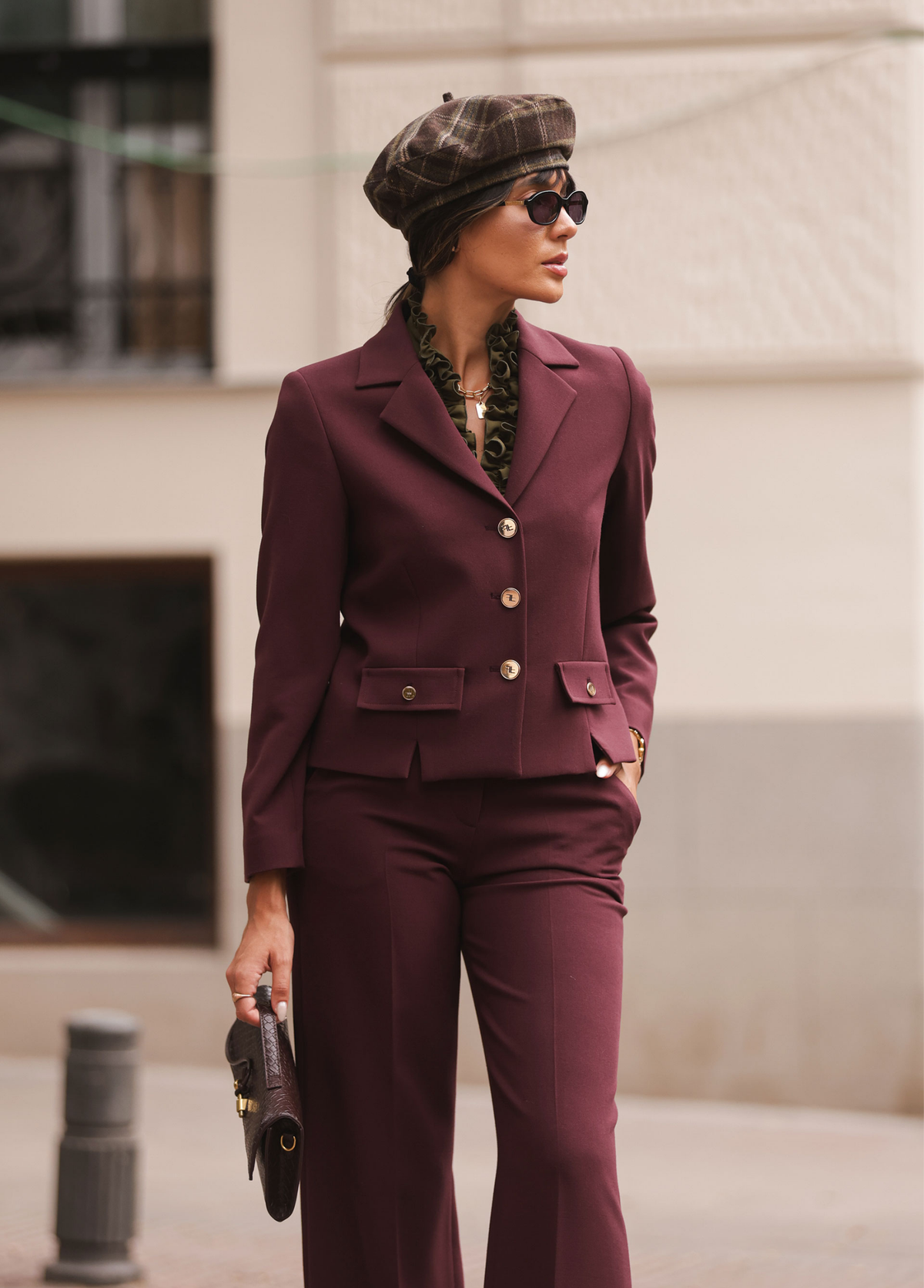 BLAZER CURTO ESTRUTURADO BORDEAUX - FERRACHE