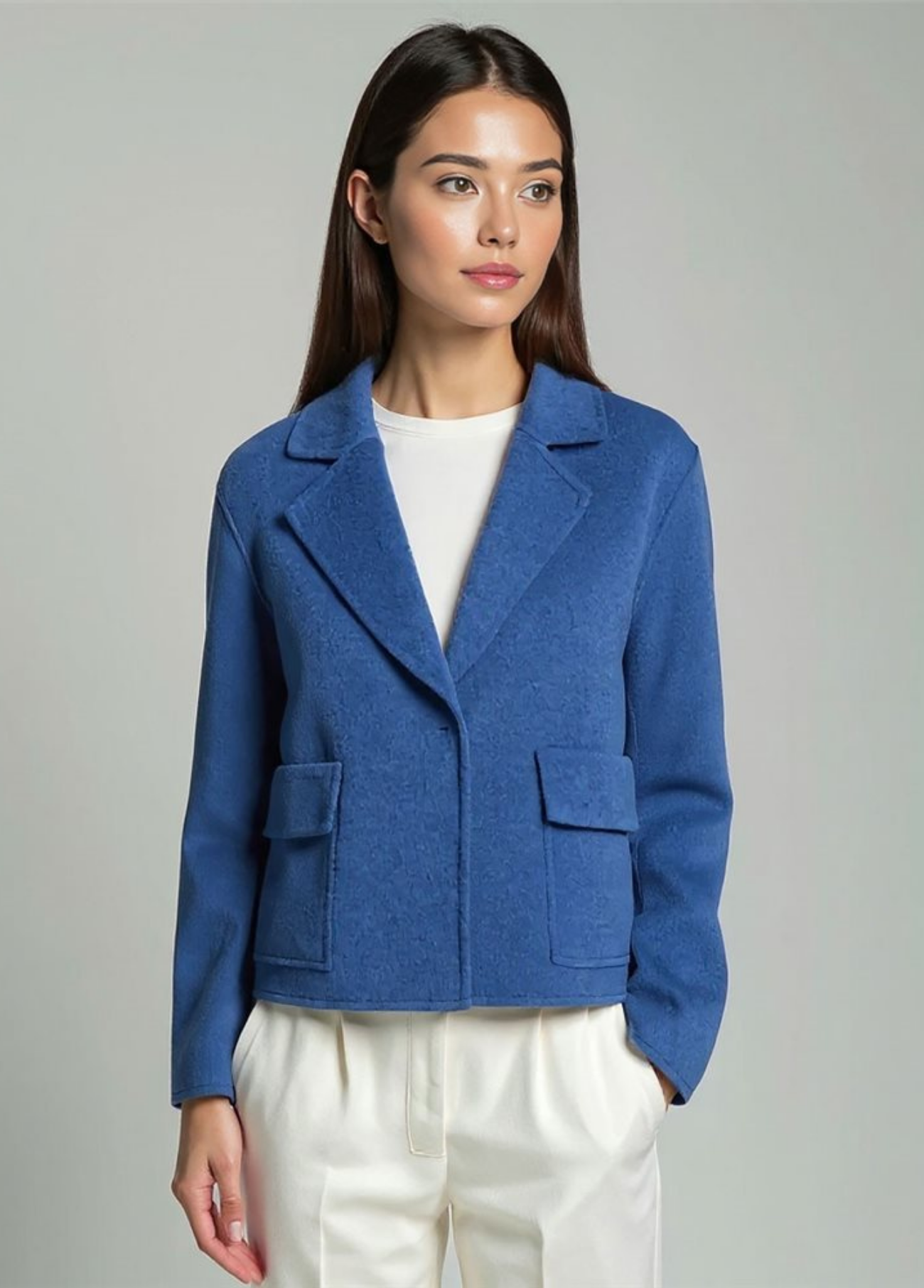 CASACO AZUL CLÁSSICO EM TECIDO ESTRUTURADO - GERRY WEBER