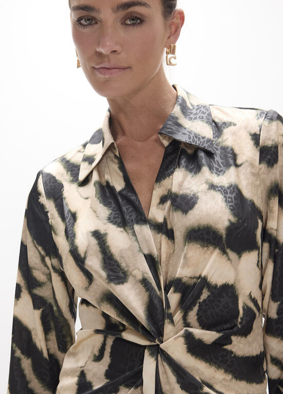 VESTIDO COM ESTAMPA DE NÓ DE MÁRMORE - LOLA CASADEMUNT