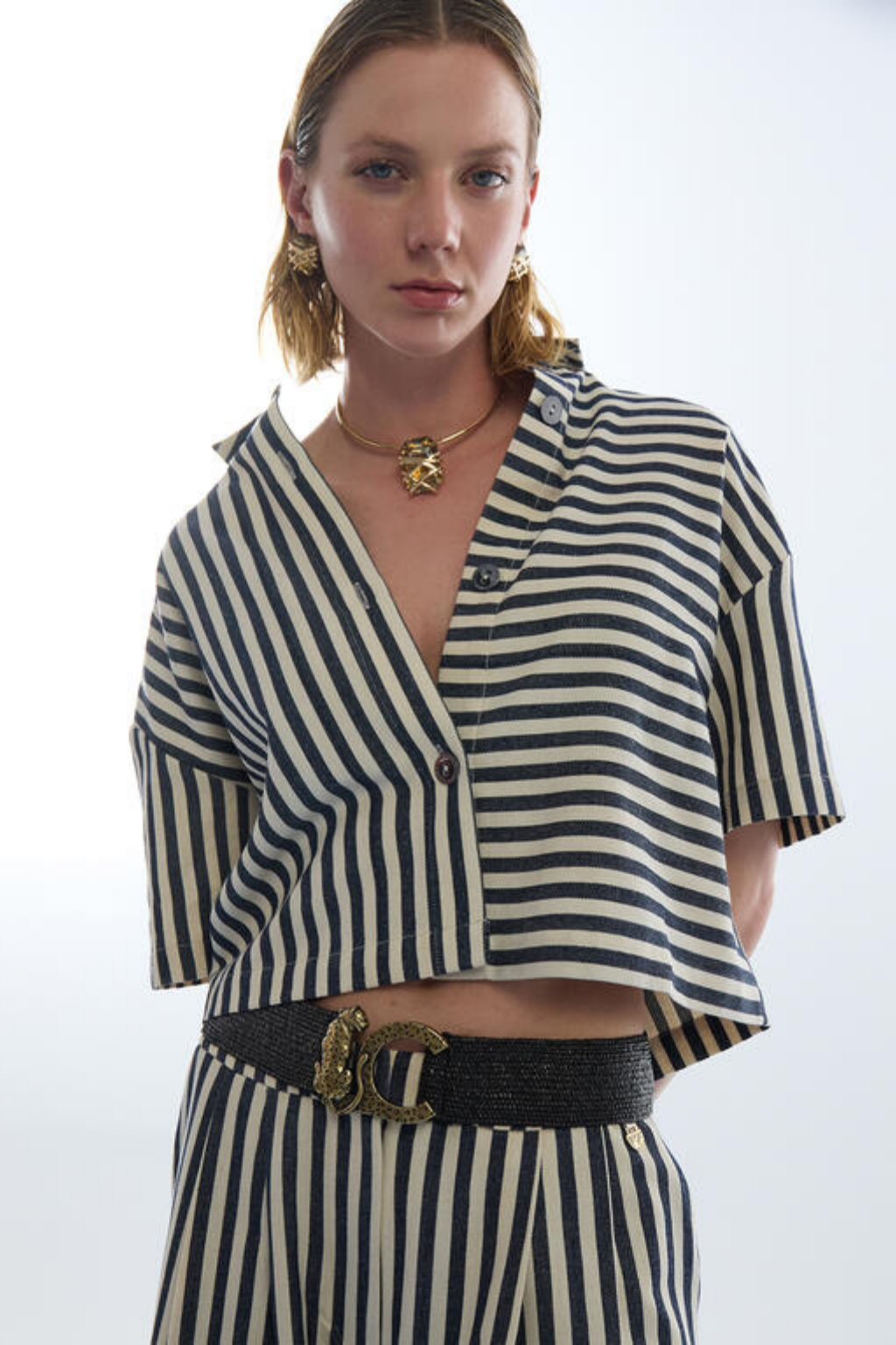 CINTO RÁFIA ELÁSTICO COM LOGOTIPO ANIMAL - LOLA CASADEMUNT