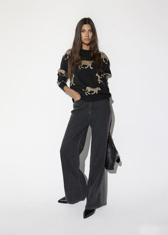 JERSEY JACQUARD COM LEOPARDOS - LOLA CASADEMUNT