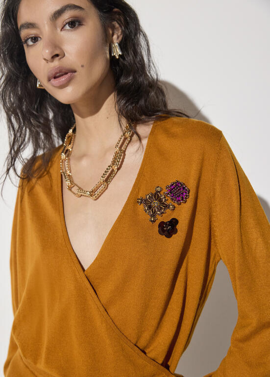 JERSEY TRAÇADO COM APLICAÇÕES DELICADAS MAITE - LOLA CASADEMUNT