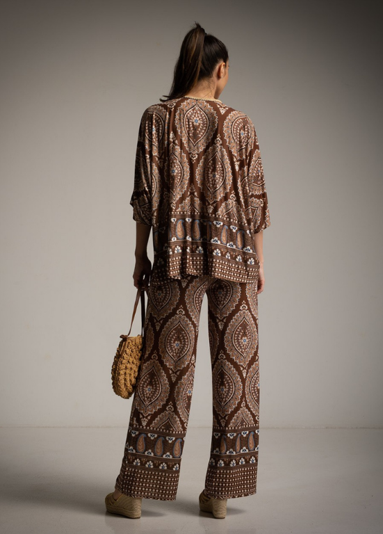 CONJUNTO ESTAMPADO CASTANHO - ALIBY