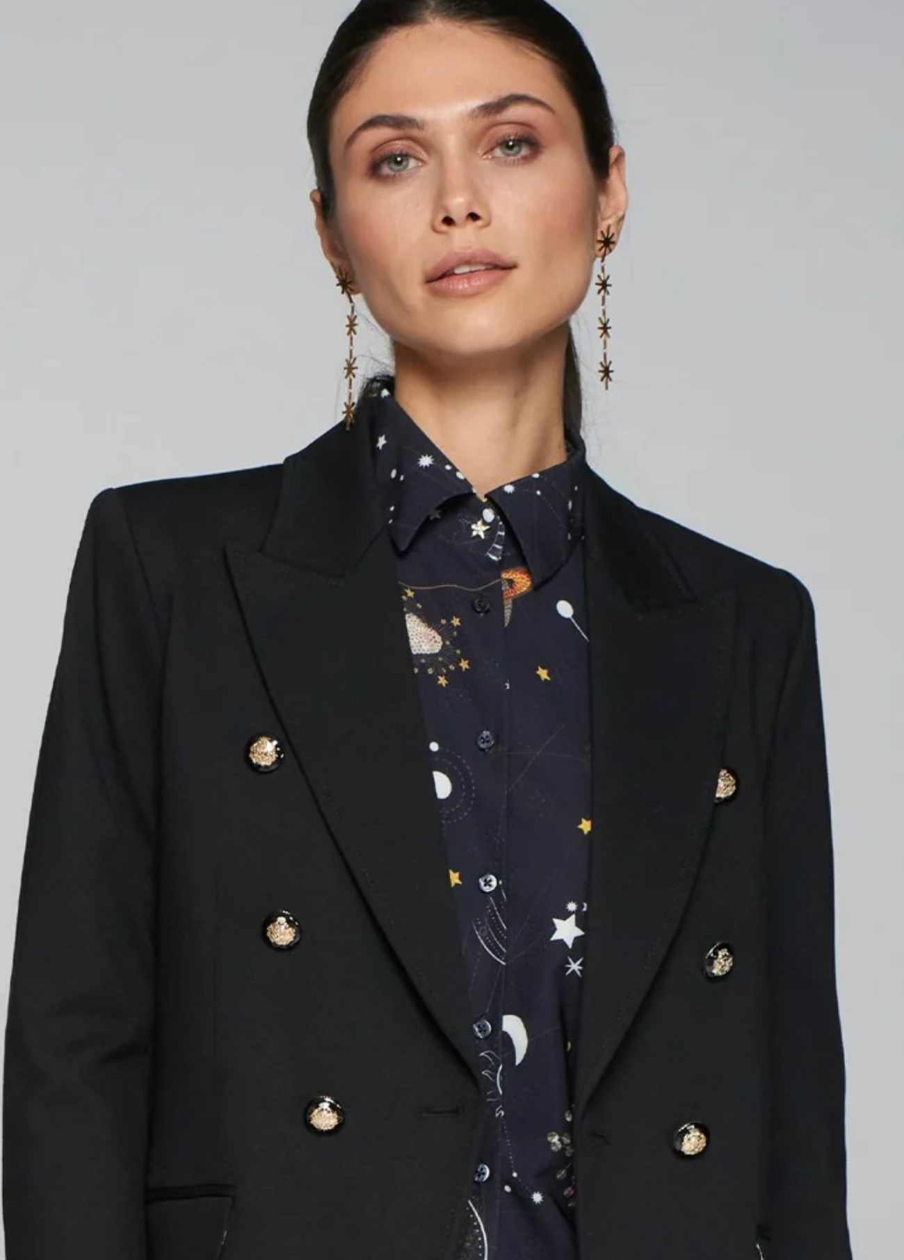 BLAZER PRETO MALHA ELÁSTICA - VILAGALLO