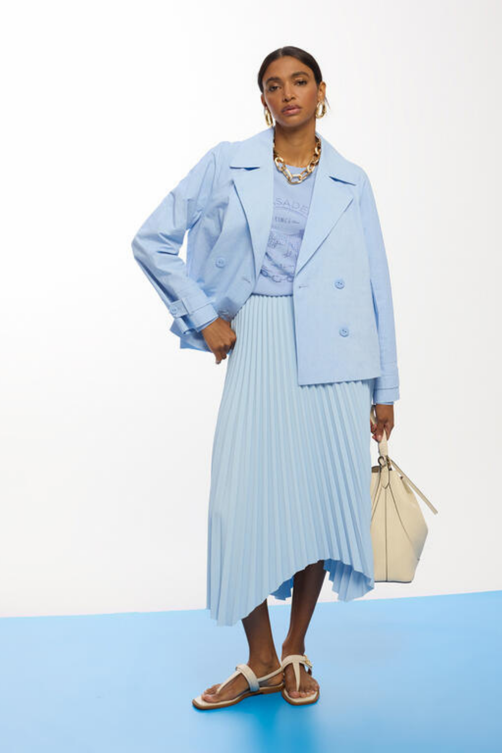 SAIA PLISSADA ASSIMÉTRICA - LOLA CASADEMUNT