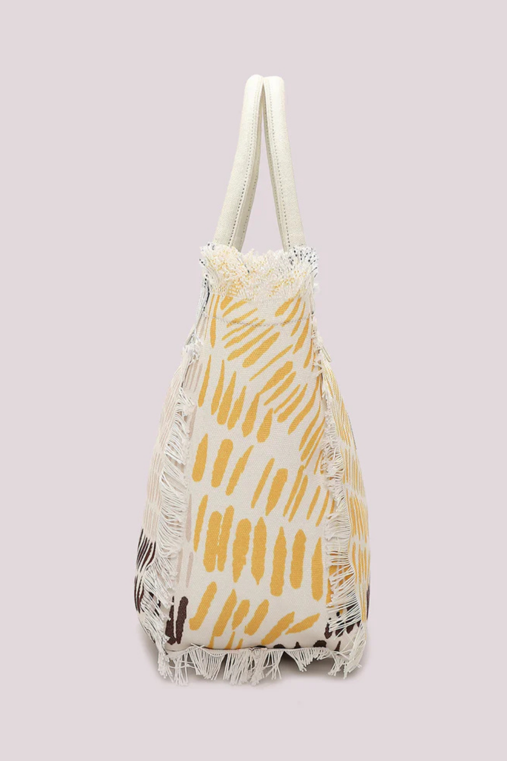 MALA TIPO SACO ESTAMPADO AMARELO E CASTANHO - MIMI MUA