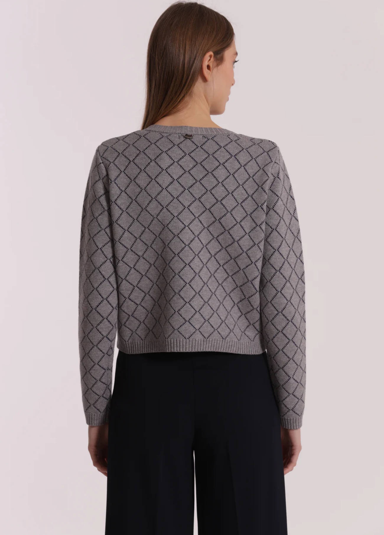 CARDIGAN COM ESTAMPA DE DIAMANTES - MIMI MUA