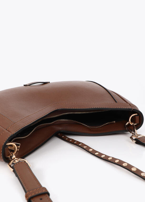 MALA EM ECOPELE CASTANHA COM TACHAS LC - LOLA CASADEMUNT