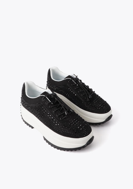 TÉNIS DE PLATAFORMA COM STRASS BRILHO - LOLA CASADEMUNT