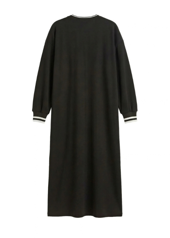 VESTIDO MIDI CASTANHO COM DECOTE EM V - FOURSOUL
