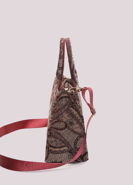 SHOPPER MÉDIA COM ESTAMPADO PAISLEY EM TONS DE BORDEAUX - MIMI MUA