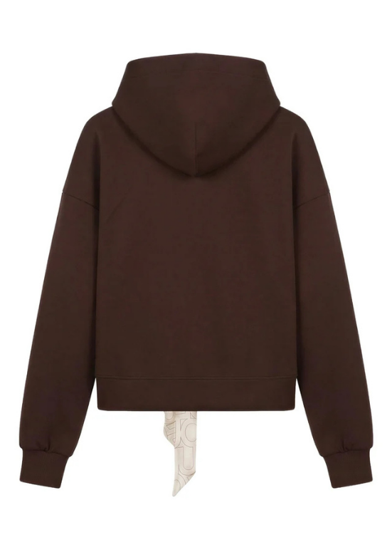 SWEATSHIRT SUAVE COM LENÇO ESTAMPADO LOGÓTIPO MARCA AO PESCOÇO - FOURSOUL