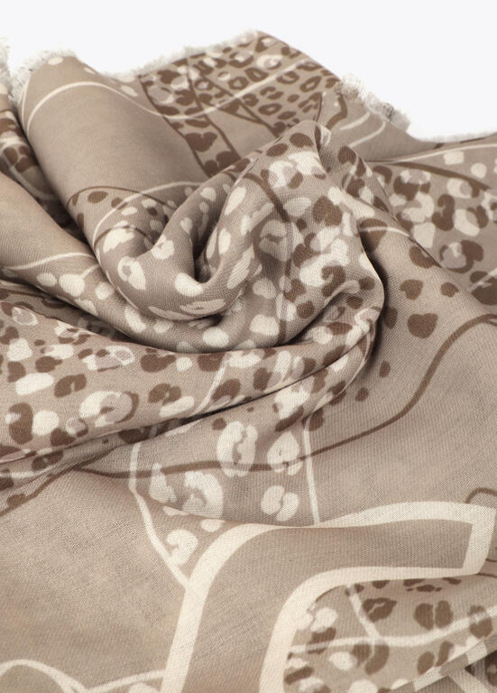 ECHARPE ANIMAL PRINT EM TONS DE BEGE - LOLA CASADEMUNT